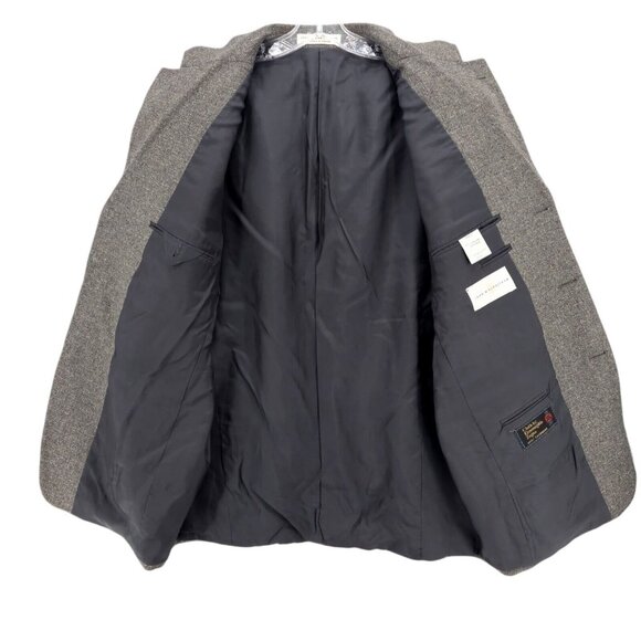 Nordstrom Ermenegildo Zegna Cloth 100% Cashmere Soft Gray Check Blazer Est. 46R - Picture 4 of 8